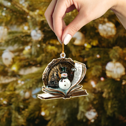 Shineful 2D Acrylic Ornament Detective Snowman Holiday Mystery