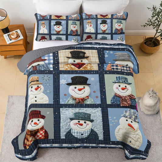 Shineful All Season Quilt 3-teiliges Set – Dapper Snowman Kollektion