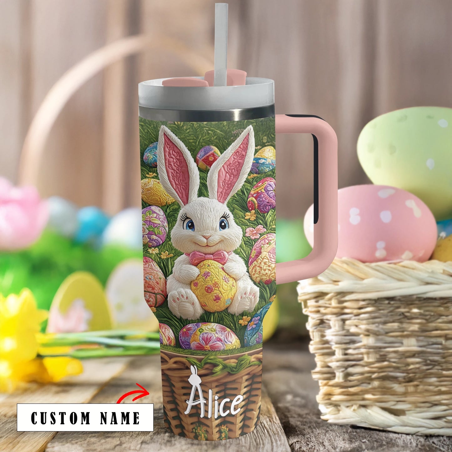 Shineful Personalized Tumbler Easter Bunny