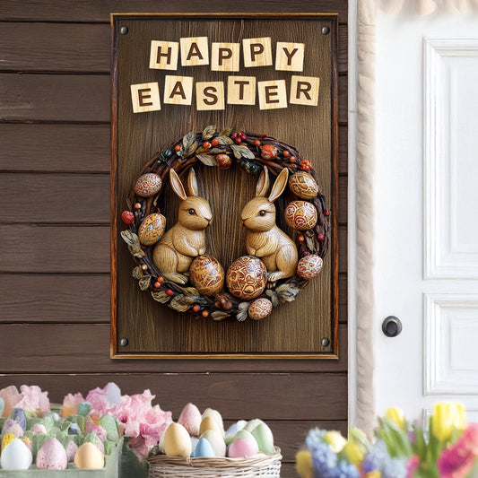 Shineful 2D Metal Sign Handcrafted Easter Bunny