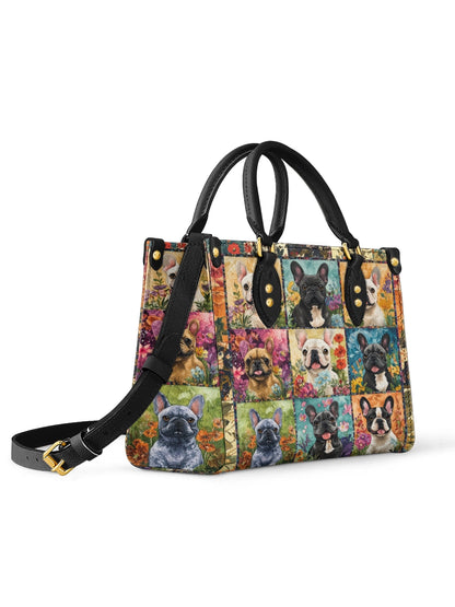 Shineful Leather Bag French Bulldog Garden