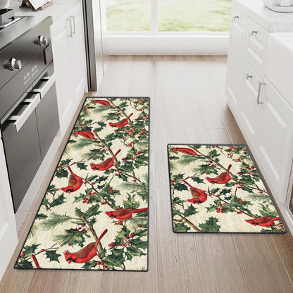 Shineful Ultra-Thin Non Skid Floor Mat, Kitchen Rugs Cardinal Bliss