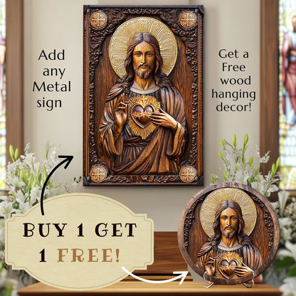 Shineful 2D Metal Sign Easter God Blessing