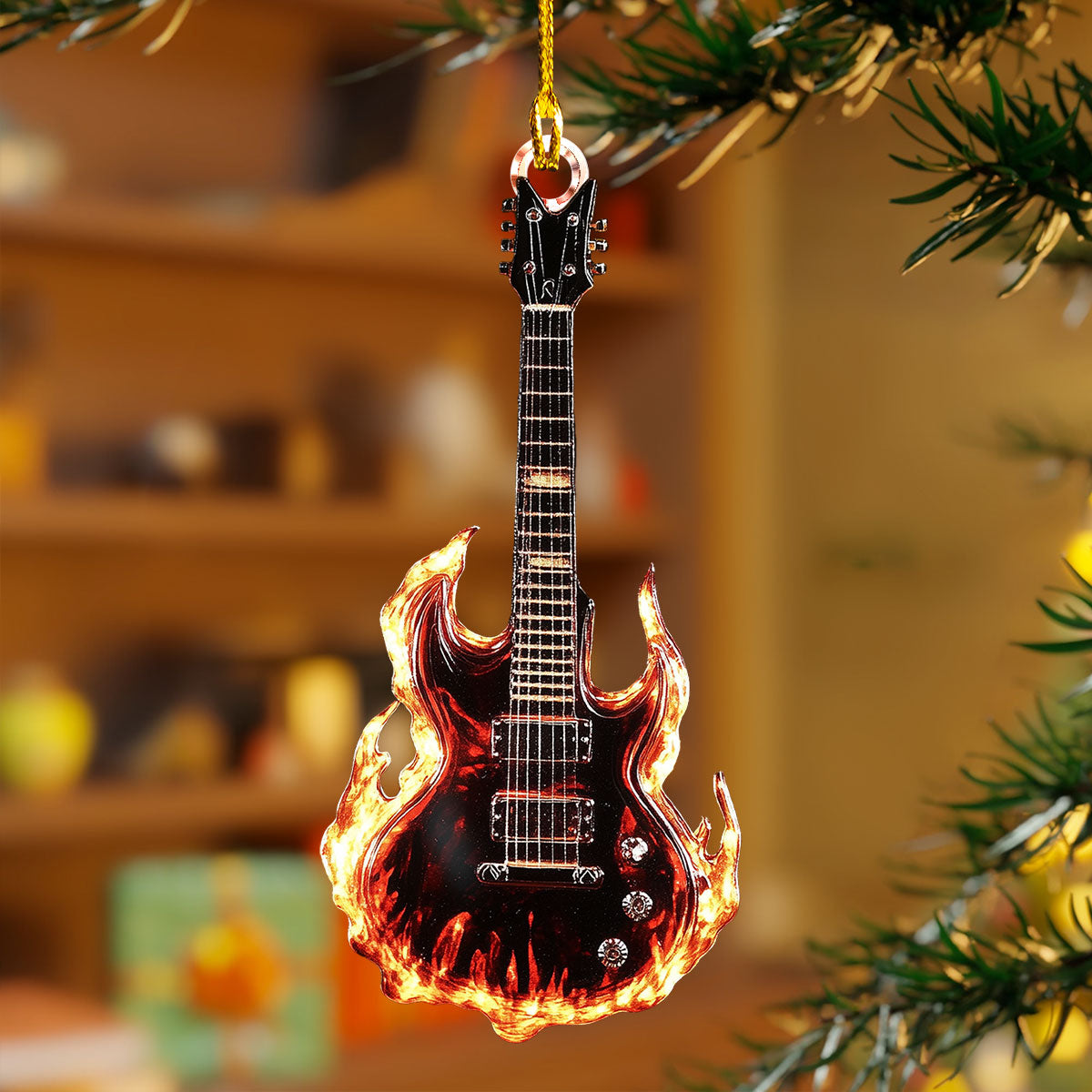 Shineful 2D Acrylic Ornament - Blazing Guitar Collection