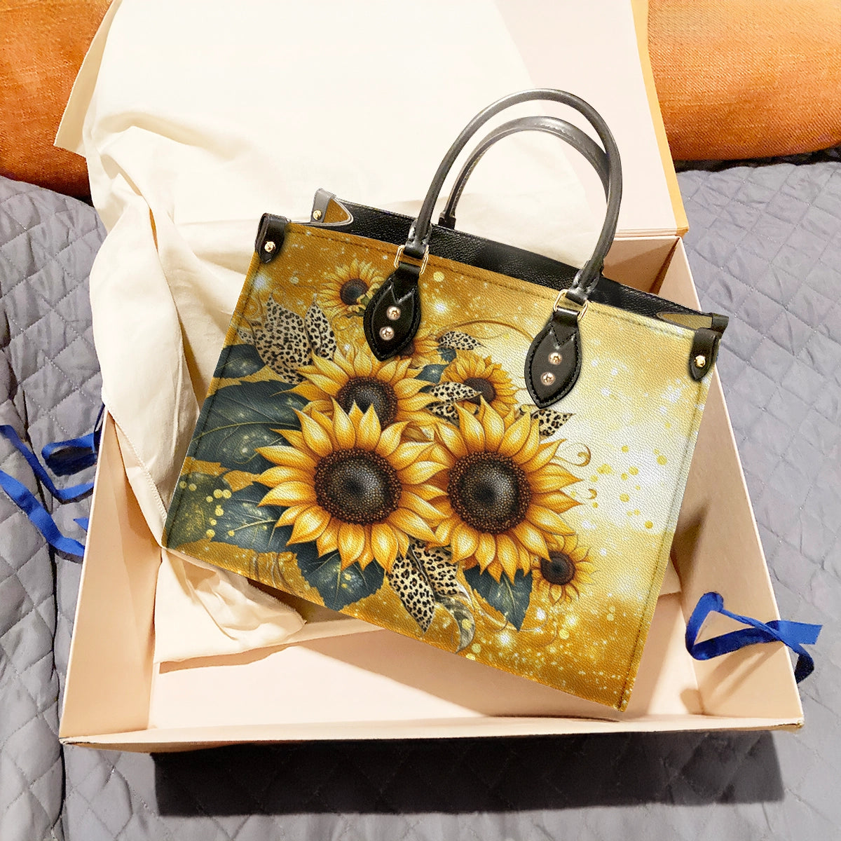 Shineful Leather Bag Sunflower Golden Bloom Collection