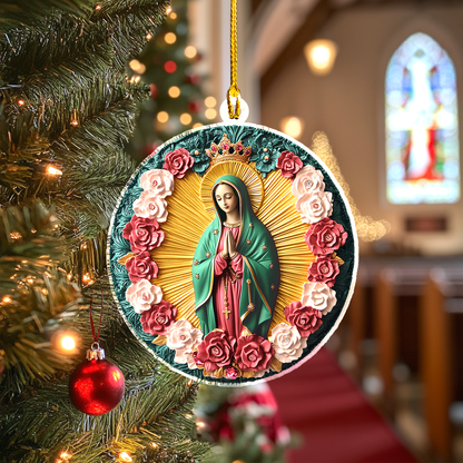 Shineful 2D Acrylic Ornament Our Lady of Guadalupe Embrace