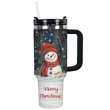 Shineful Tumbler Winter Forest Snowman