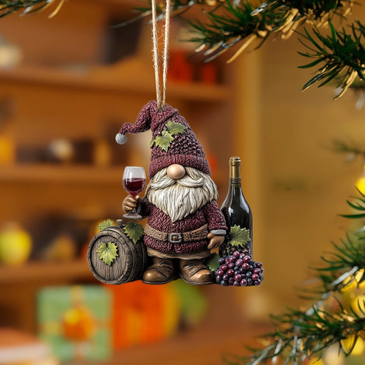 Shineful Acrylic Ornament Vineyard Gnome Holiday