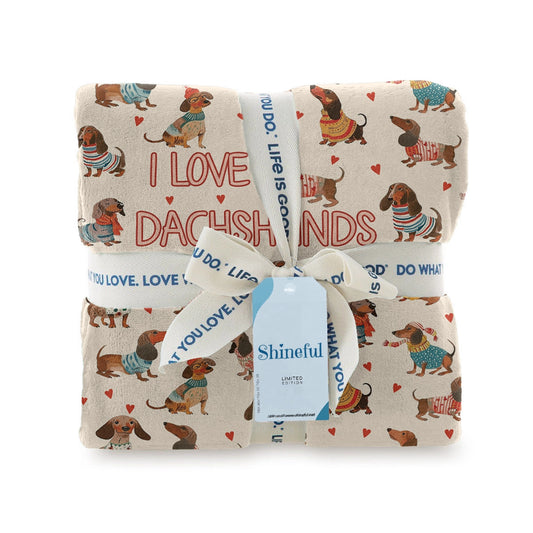 Shineful Fleece Blanket Dachshund  Lovely Delight