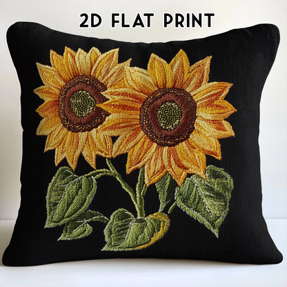 Coussin Shineful 2D imprimé à plat Tournesol doré brillant 