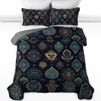 Shineful All Season Quilt 3-Piece Set - Spiritual Symbols