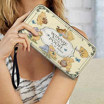 Shineful Leather Clutch Purse With Wristlet Strap Handle Winnie’s Classic Charm