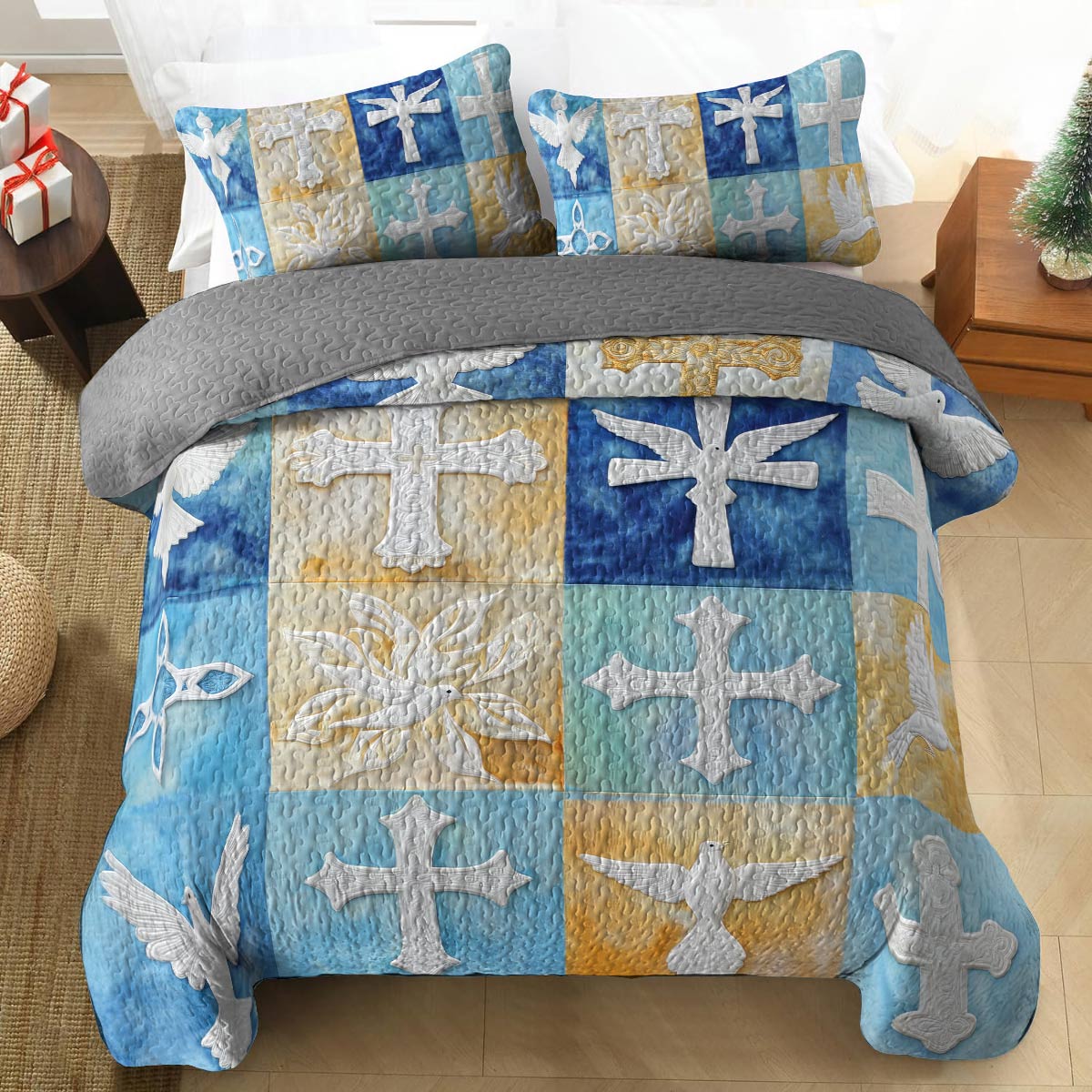 Shineful All Season Quilt 3-Piece Set - Heavenly Peace