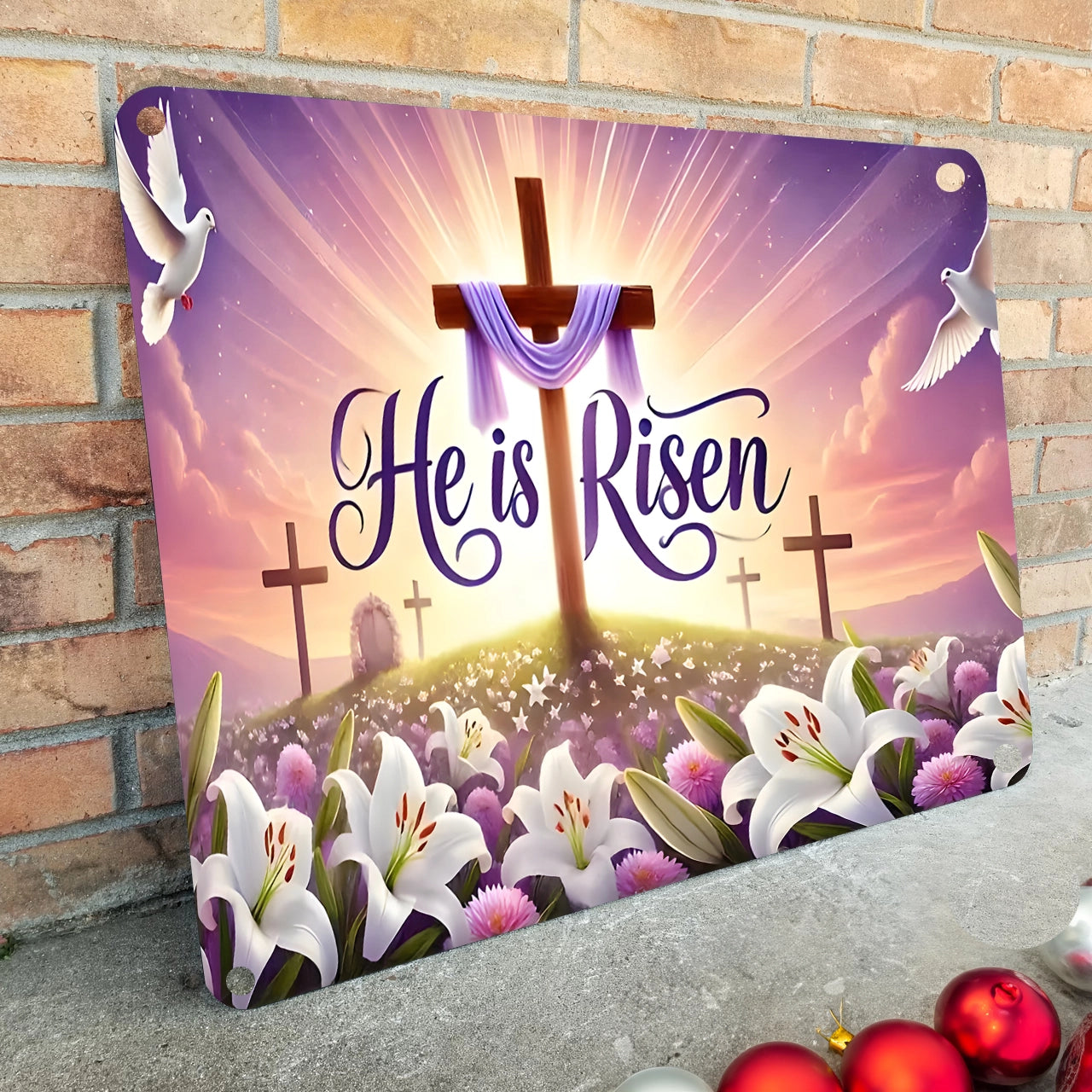 Shineful 2D Metal Sign Eternal Faith Easter