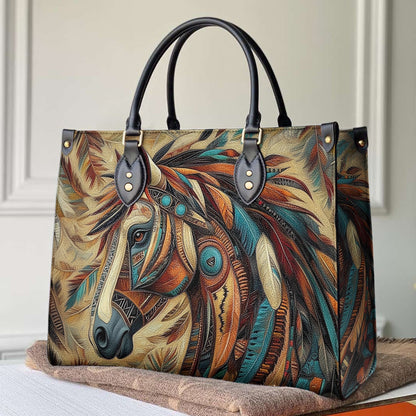 Shineful Leather Bag Tribal Spirit Stallion