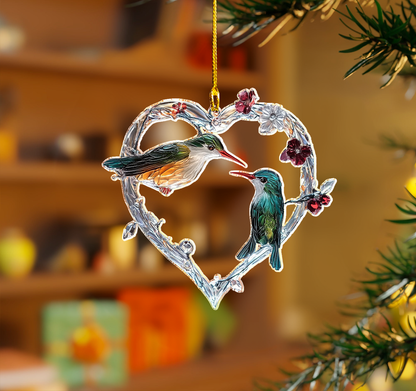 Shineful 2D Acrylic Ornament - Ethereal Hummingbird Elegance