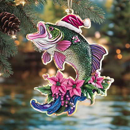 Shineful 2D Acrylic Ornament Gorgeous Largemouth Bass Christmas