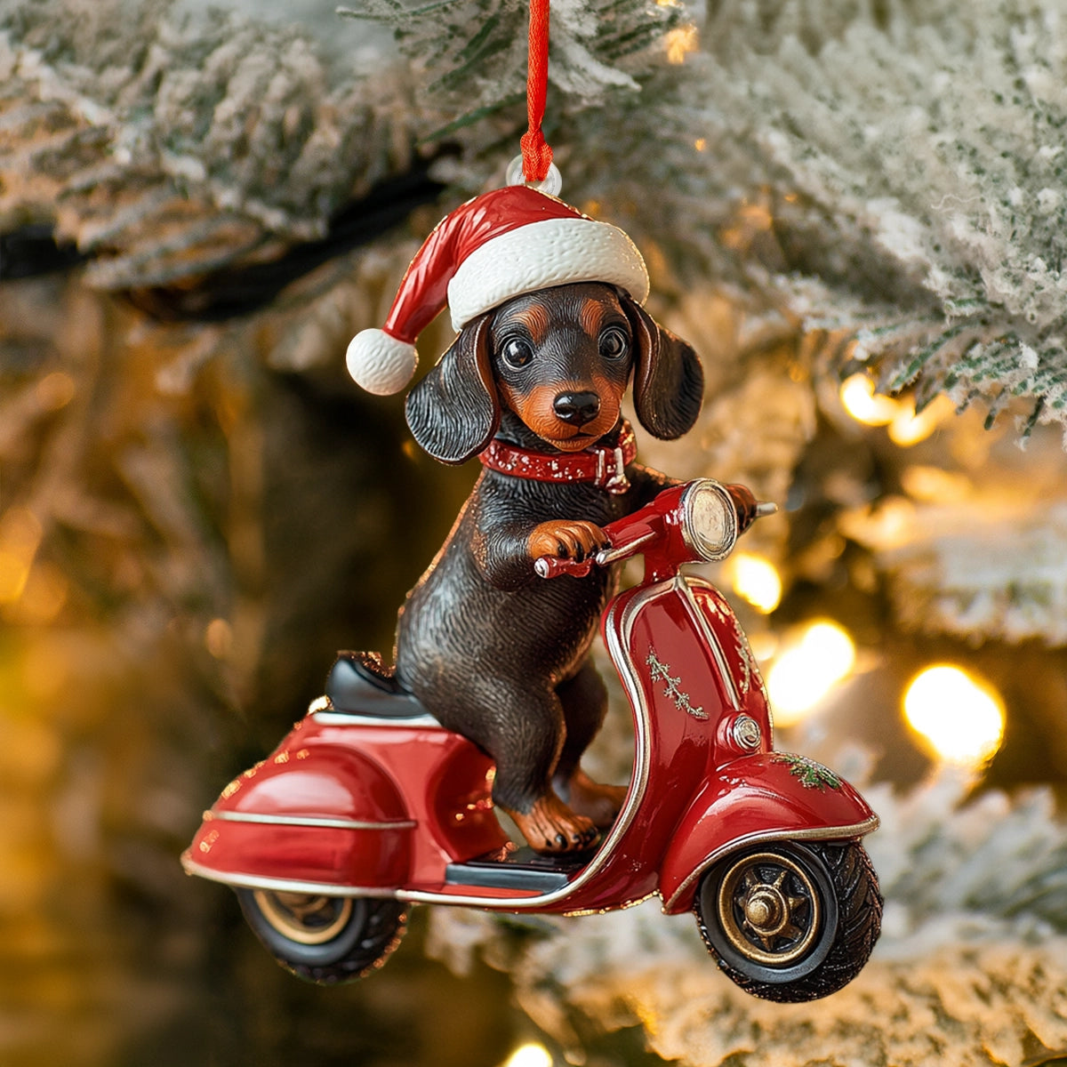 Shineful 2D Acrylic Ornament Santa’s Little Scooter Buddy