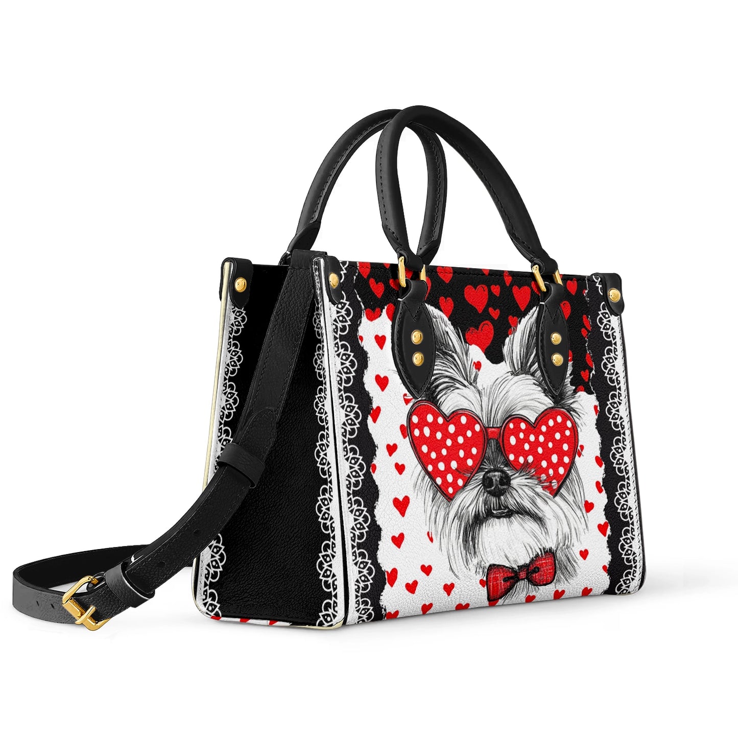 Sac en cuir brillant Yorkshire Love Paws