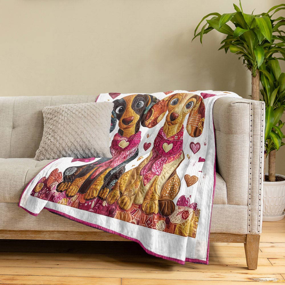 Shineful Fleece Blanket - Lovely Dachshund