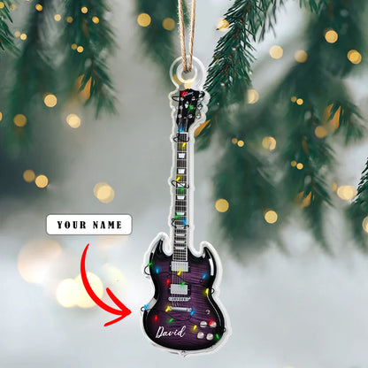 Shineful Personalized 2D Acrylic Ornament - Gibson SG Guitar