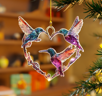 Shineful 2D Acrylic Ornament - Ethereal Hummingbird Elegance