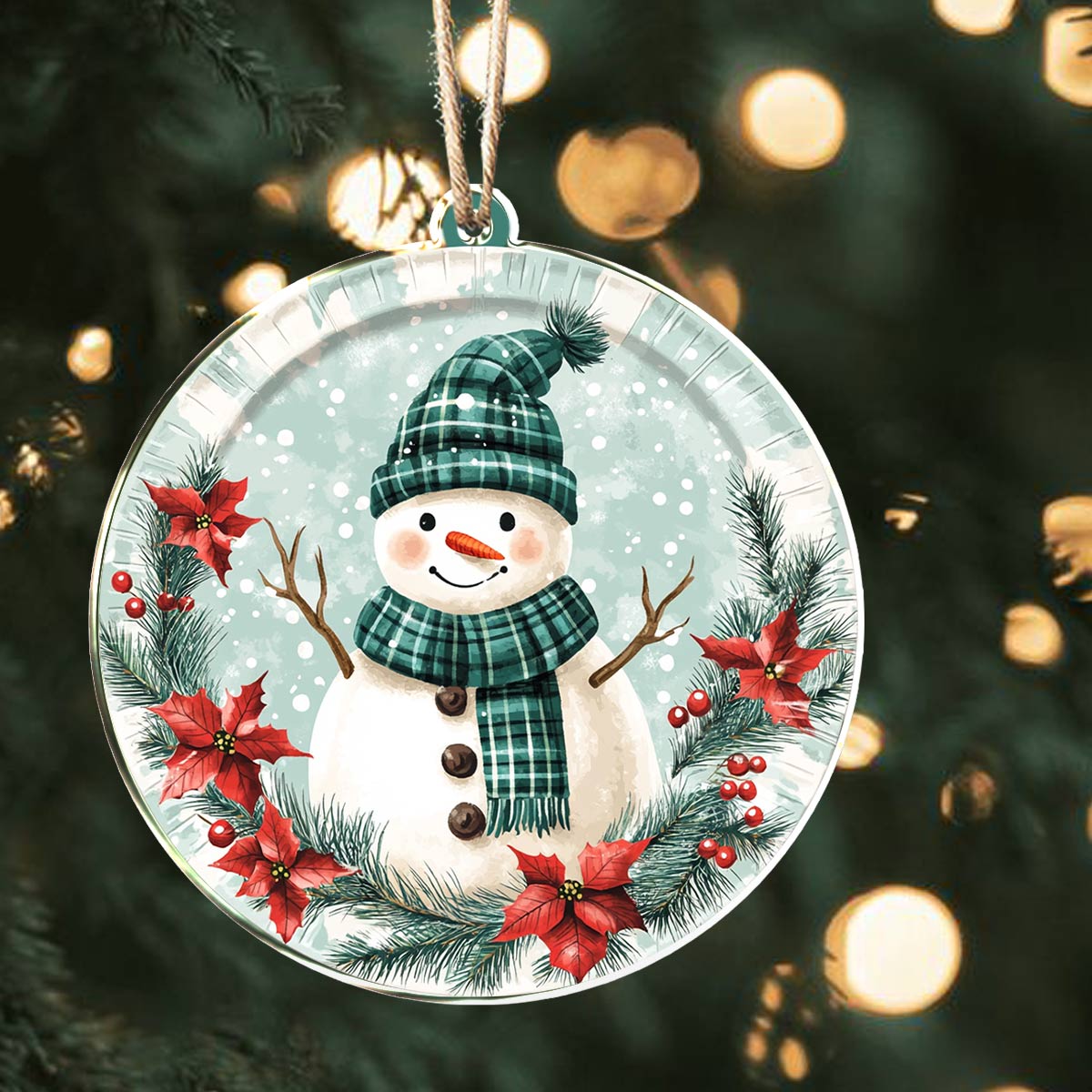 Shineful 2D Acrylic Ornament Winter Cheer Snowman