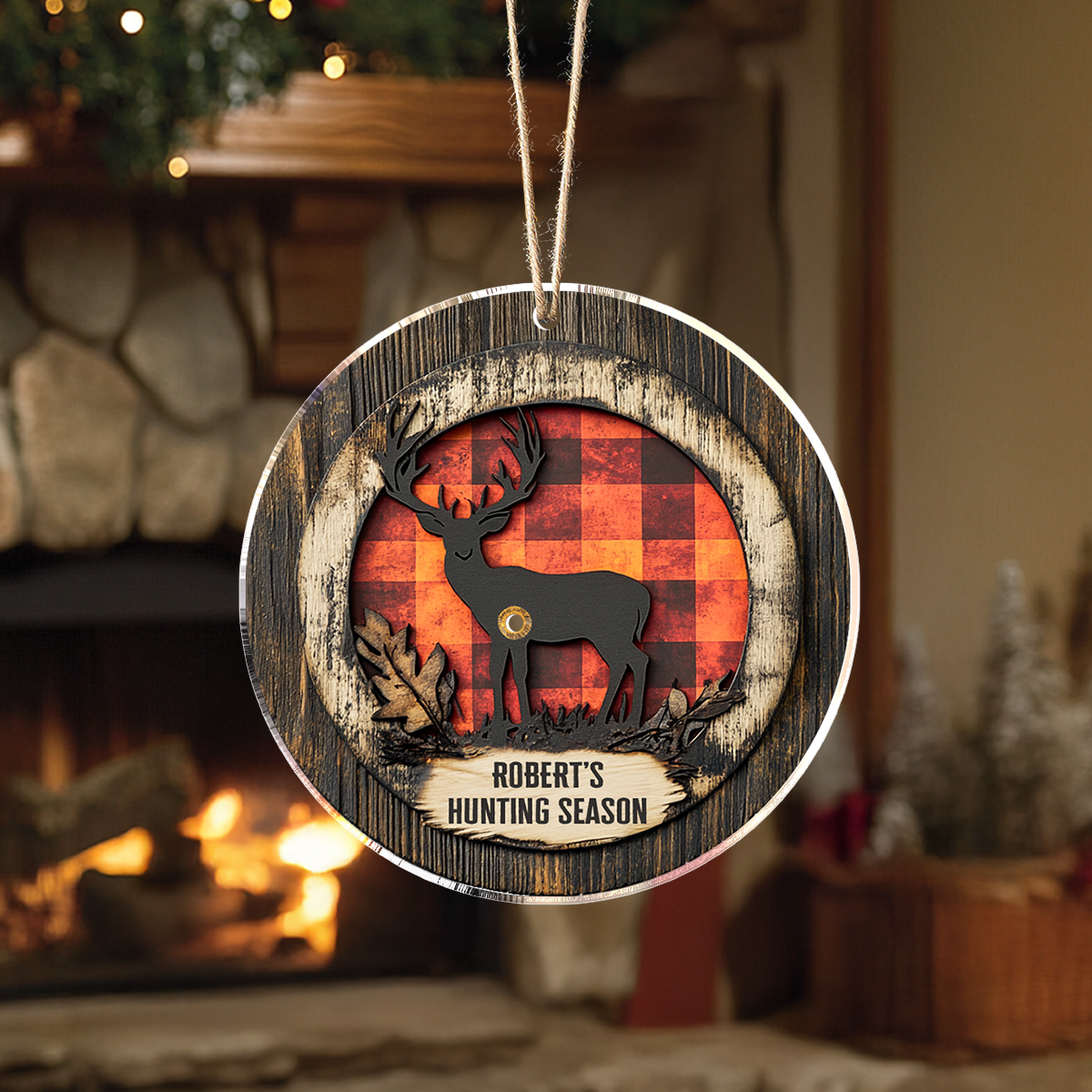 Shineful Personalized 2D Acrylic Ornament Deer Hunting Season