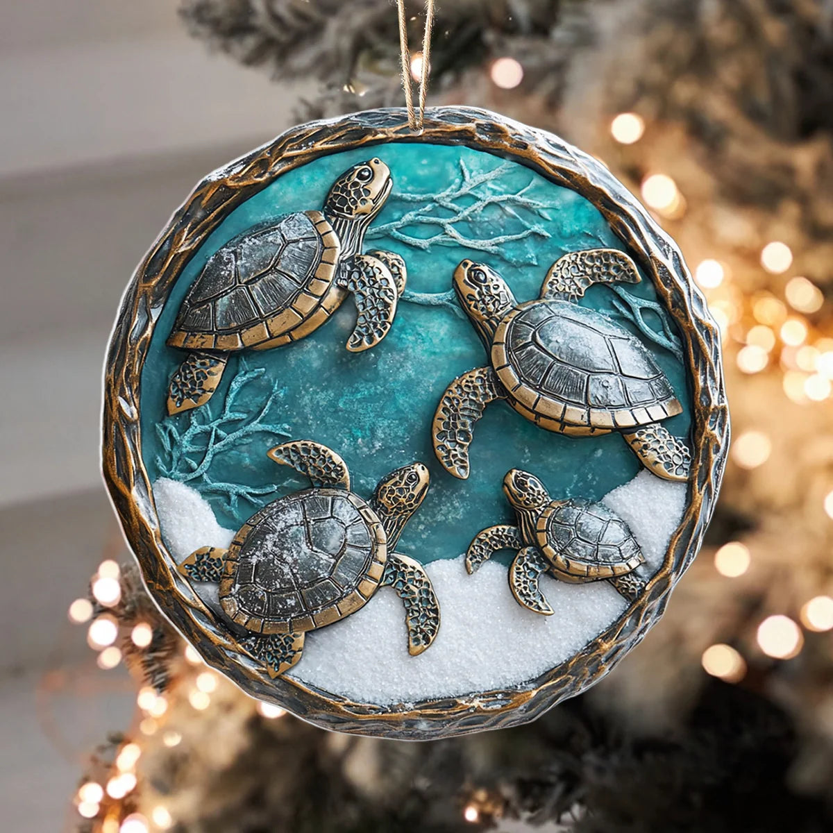 Shineful 2D Acrylic Ornament Family Tide Sea Turtle