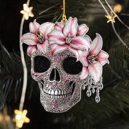 Shineful 2D Acrylic Ornament - Gothic Bloom Skull