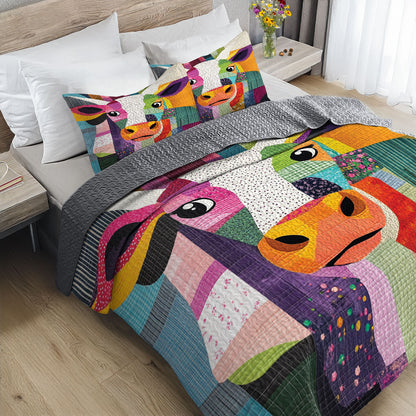 Shineful All Season Quilt 3-Piece Set Moo-velous Dreams