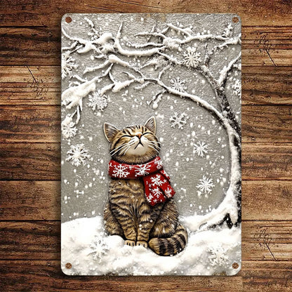 Shineful 2D Metal Sign Cozy Cat