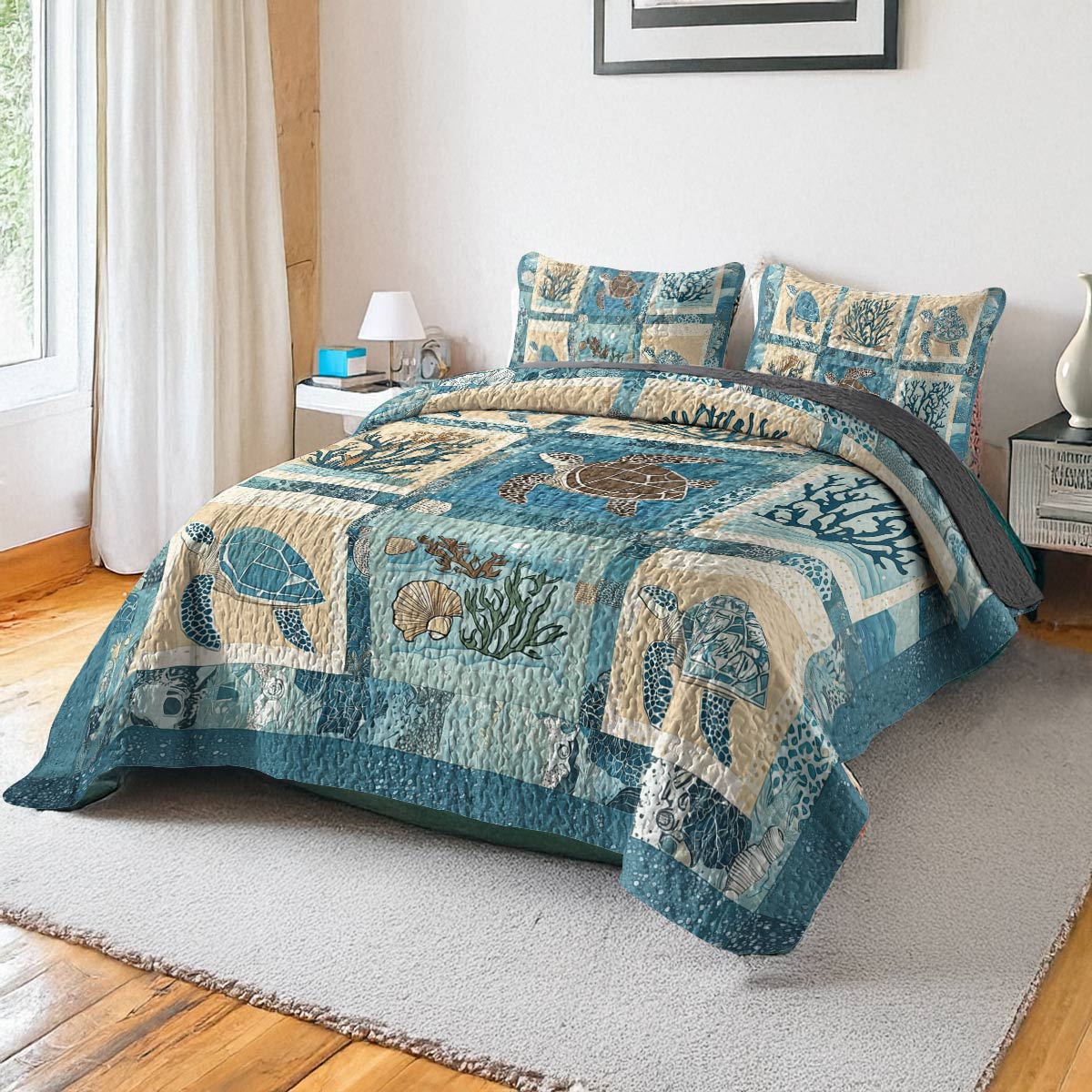 Shineful All Season Quilt 3-Piece Set - Coastal Harmony