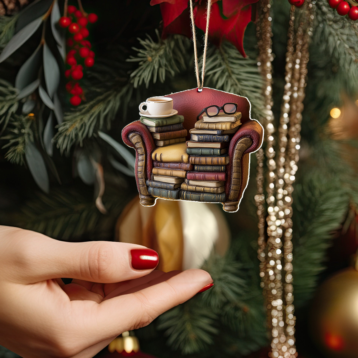 Shineful 2D Acrylic Ornament - Bibliophile’s Haven