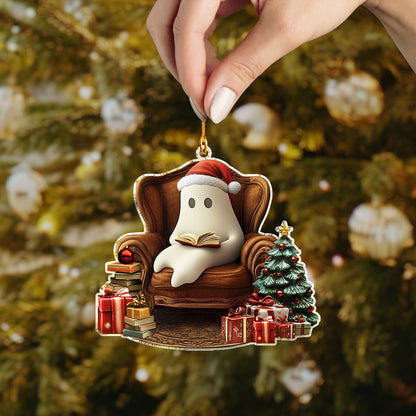 Shineful 2D Acrylic Ornament - Ghostly Christmas Reads