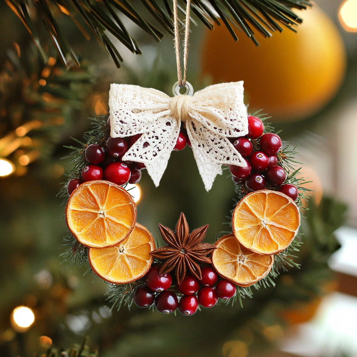 Shineful 2D Acrylic Ornament - Dried Orange