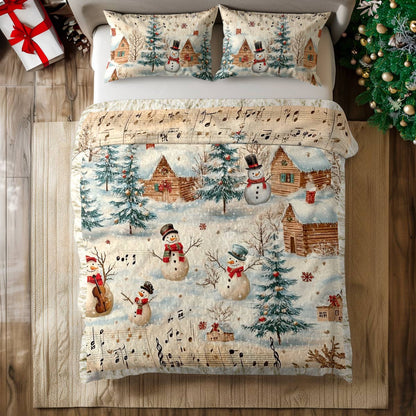 Shineful All Season Quilt 3-Piece Set Snow Melody