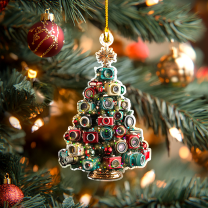 Shineful 2D Acrylic Ornament Festive Camera Christmas Tree