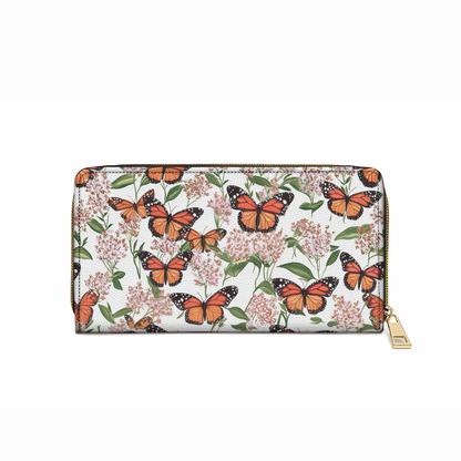 Pochette en cuir brillant avec dragonne Nature Grace