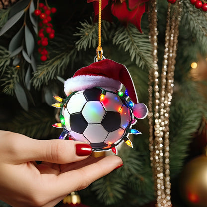 Shineful Acrylic Ornament Festive Soccer Spirit