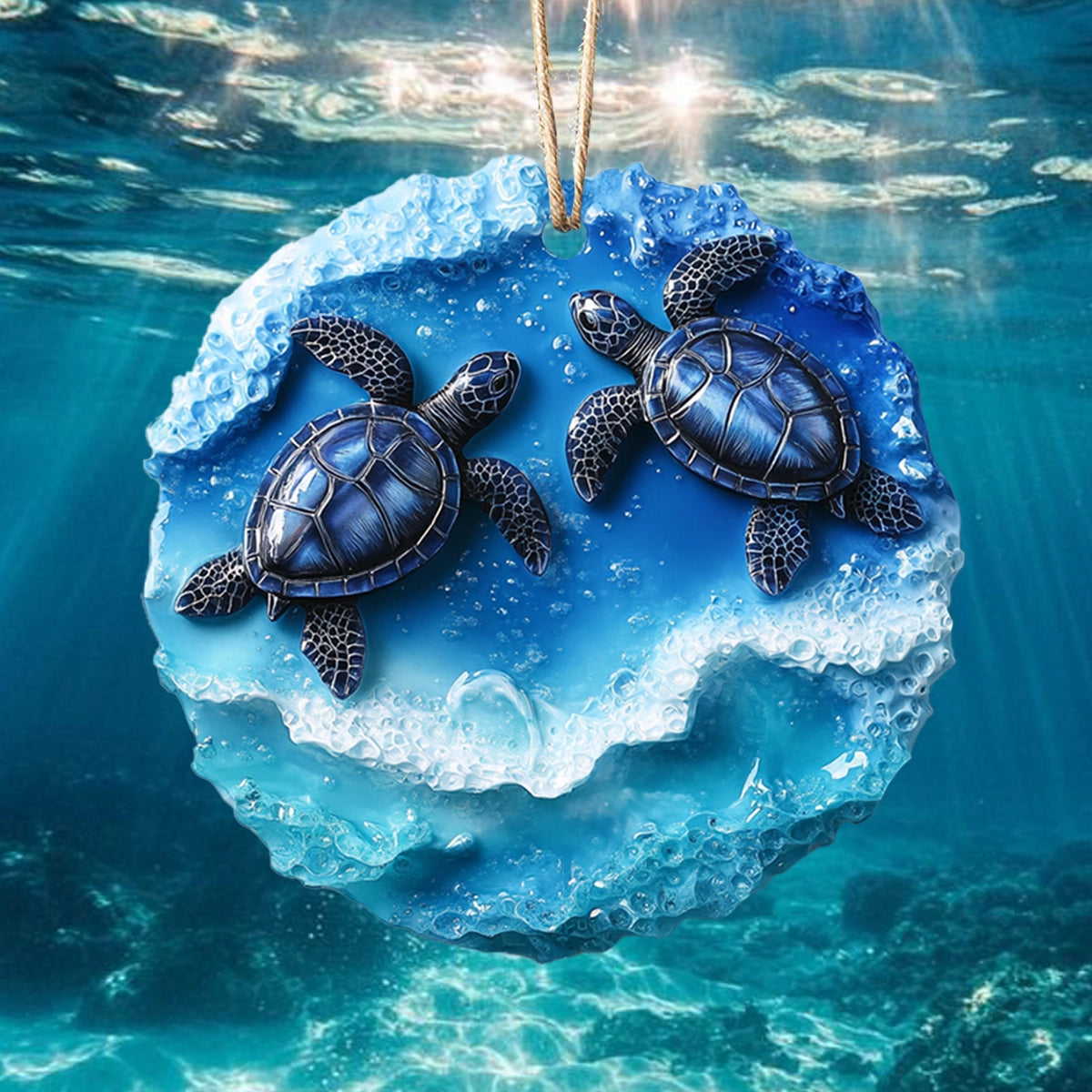 Shineful 2D Acrylic Ornament Ocean Bliss Turtle