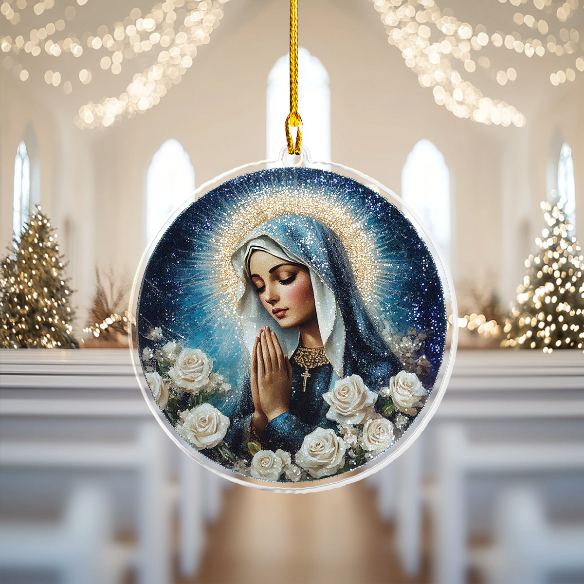 Shineful 2D Acrylic Ornament Elegent Praying Maria