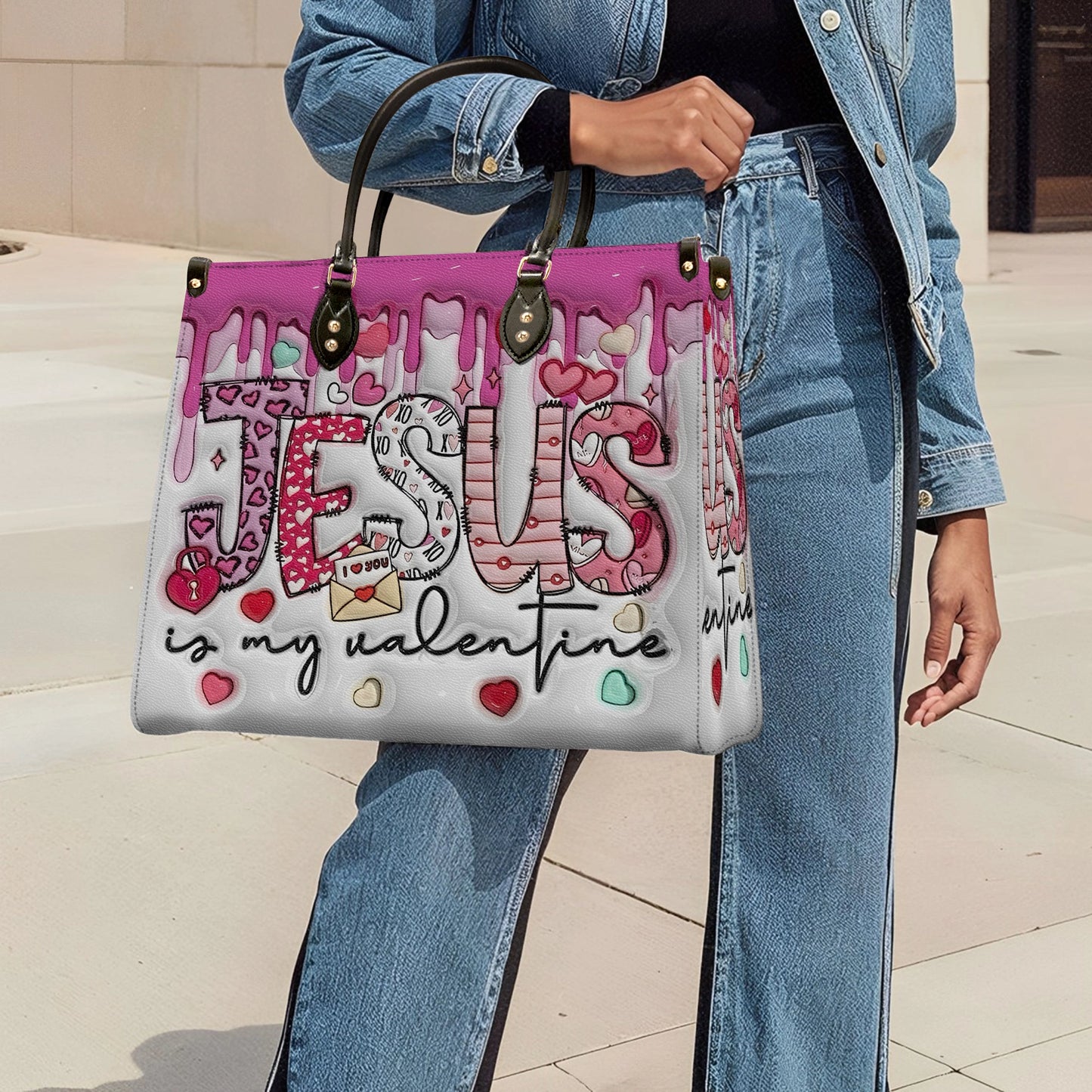 Sac en cuir brillant Puffy Jesus Inspiration