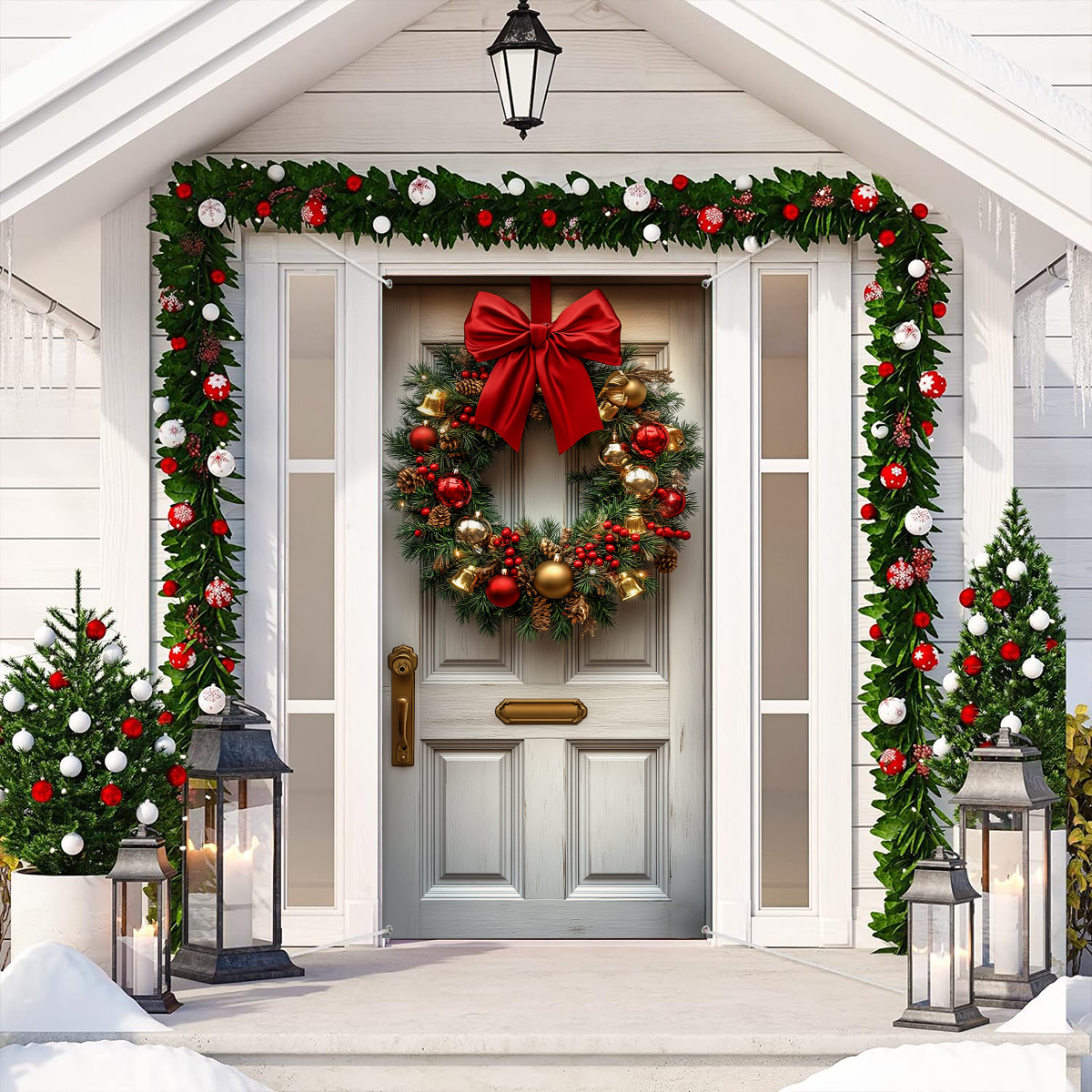 Shineful Door Cover Festive Christmas Door