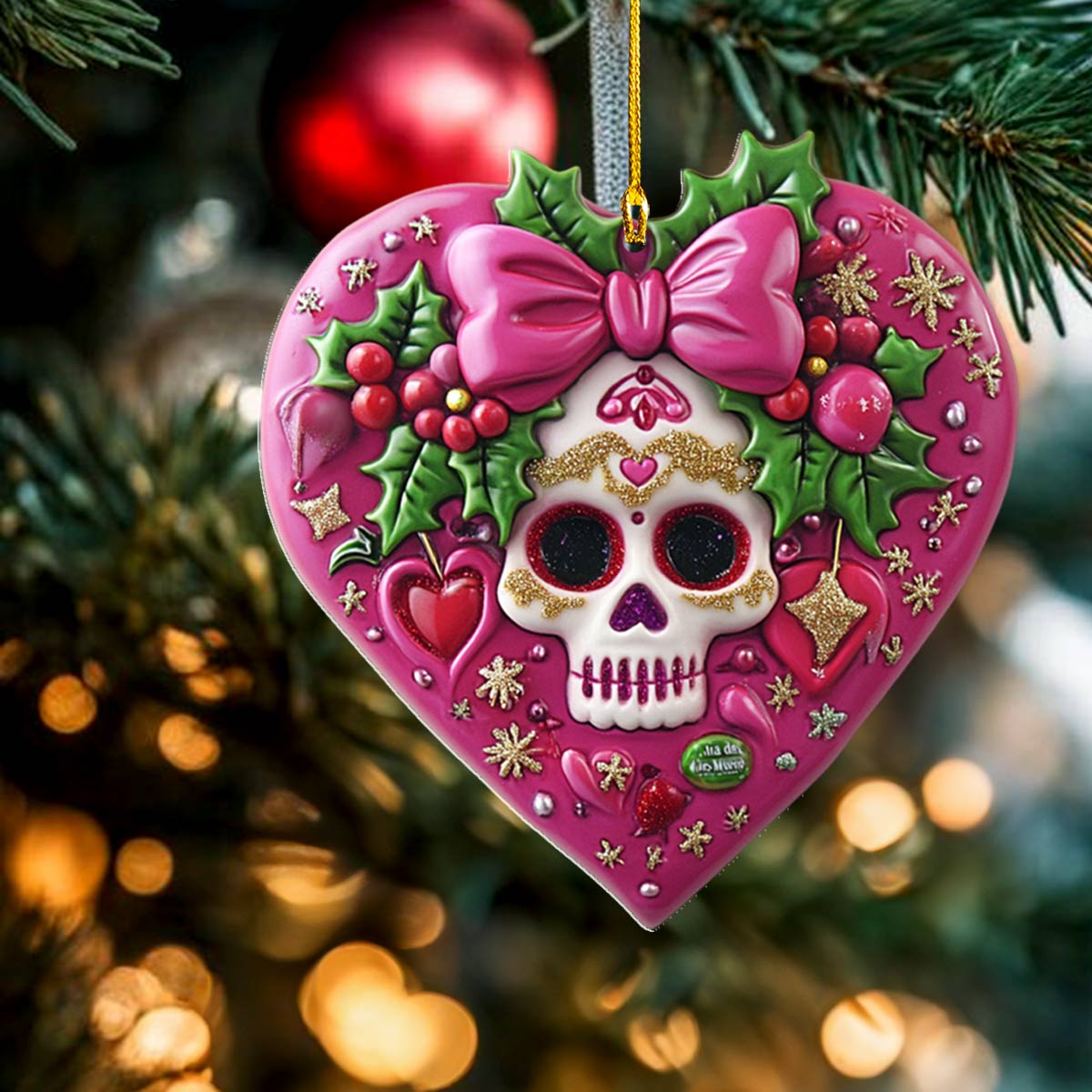 Shineful 2D Acrylic Ornament Pretty Skull