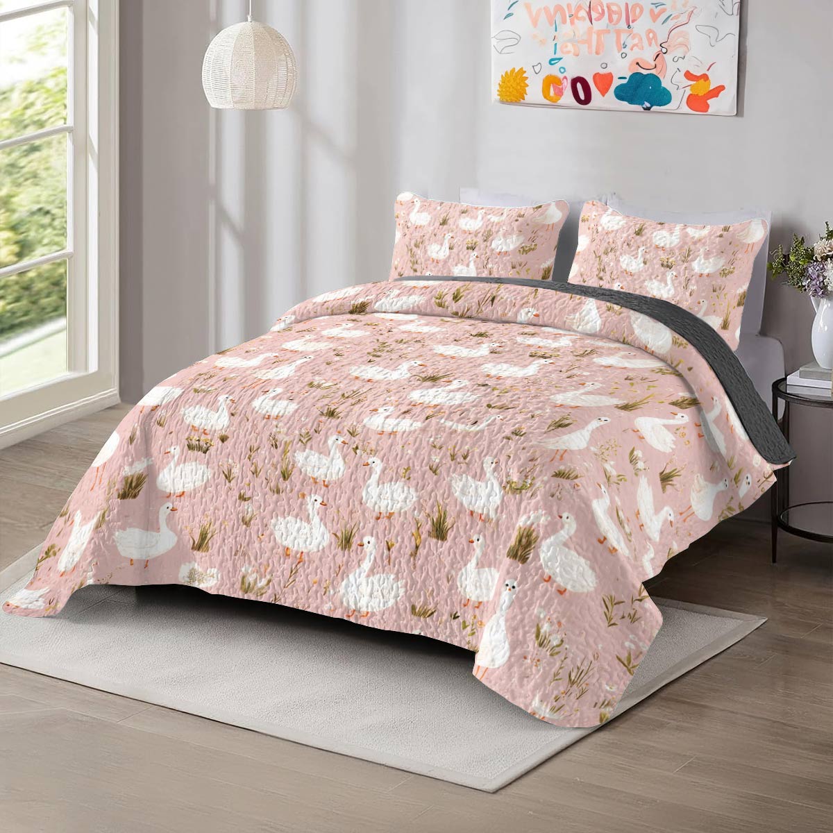 Shineful All Season Quilt 3-Piece Set Goosey Dreams