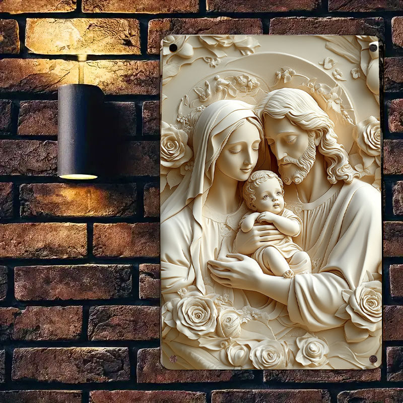 Shineful 2D Metal Sign Holy Familly