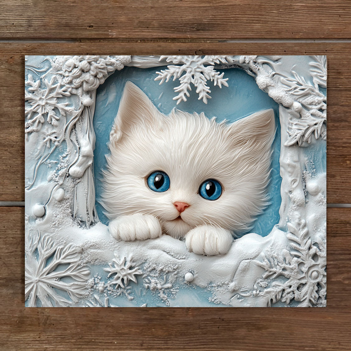 Shineful 2D Metal Sign Frosted Feline