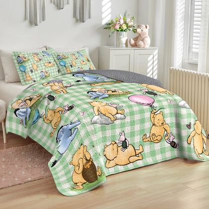 Shineful All Season Quilt 3-Piece Set Pooh Whispers of the Hundred Acre