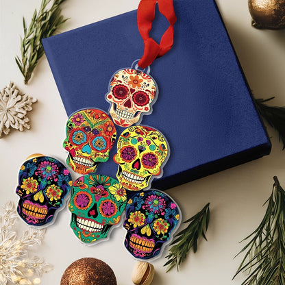 Shineful 2D Acrylic Ornament Colorful Skull